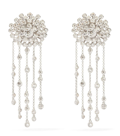 Annoushka White Gold And Diamond Marguerite Earrings In Silver