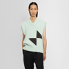 Oamc Modular Mint Bouclé Cotton-blend Vest In Grey