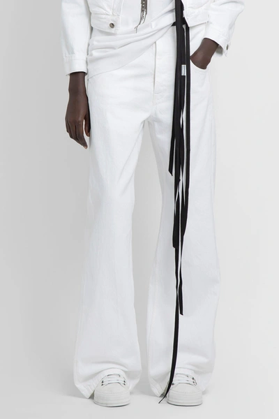 Ann Demeulemeester Kristel Mid-rise Wide-leg Jeans In White