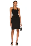 Jacquemus La Robe Doble Wool-blend Midi Dress In Black