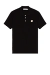 Maison Kitsuné Fox Head Patch Classic Polo In Black