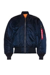 Alpha Industries Reversible Flight Jacket In Replica Blue