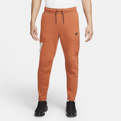 Nike Sportswear Tech Fleece Men's Utility Pants In Burnt Sunrise,light Bone,black