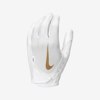 Nike Vapor Jet 7.0 Football Gloves In White,metallic Gold