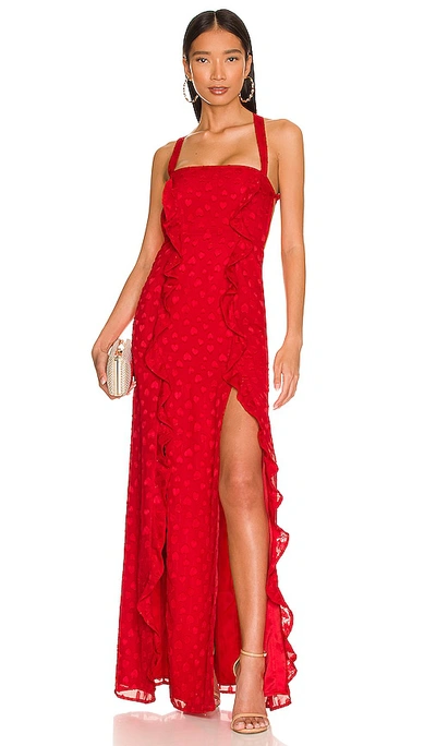 Majorelle Maisie Gown In Red