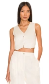 Donni Cropped Vest In Cream