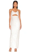 Alice And Olivia Valli Fitted Cut-out Cami Dress In White
