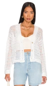 Vince - Crochet Cardigan In Optic White - Atterley In White