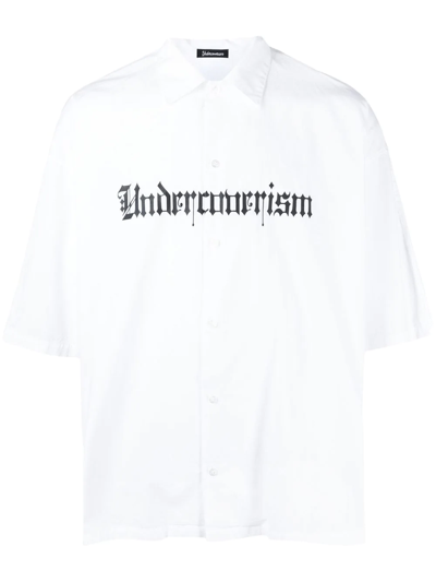 Undercoverism Logo-print Cotton Shirt In White