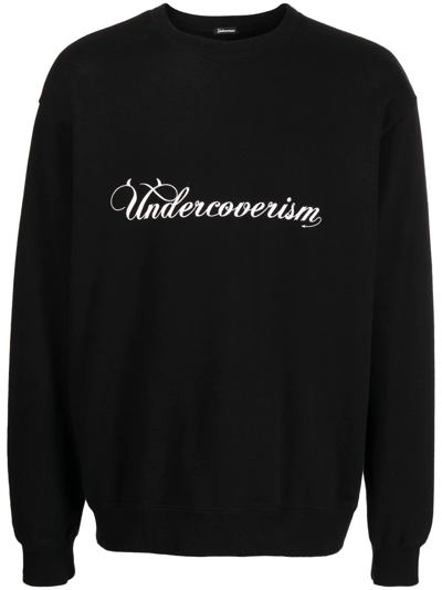 Undercoverism Logo-print Cotton Jumper In Black