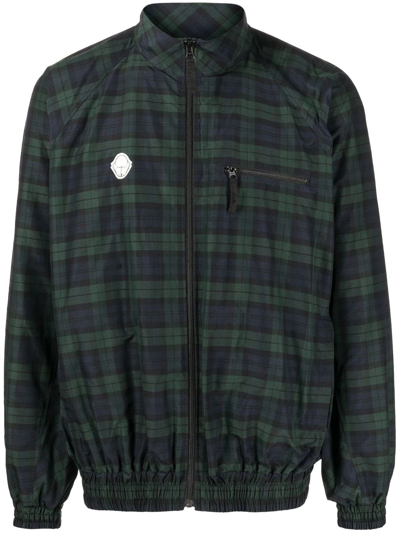 Undercover Check-pattern Bomber Jacket In Green