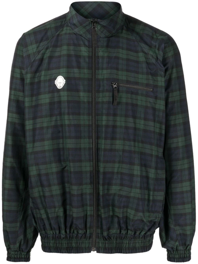 Undercover Check-pattern Bomber Jacket In Green Check