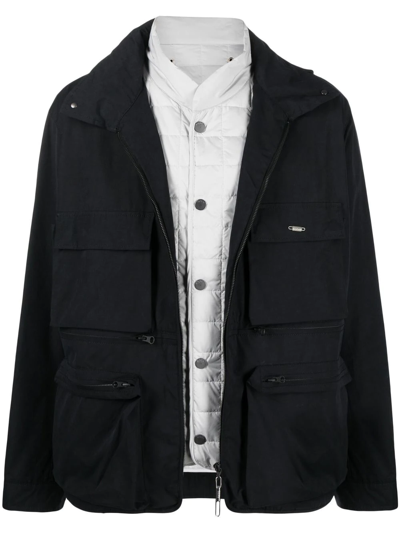 032c Zip-up Utility Jacket In Black