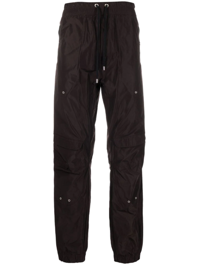 Gmbh Cargo-pocket Straight Trousers In Brown