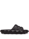 Valentino Garavani Signature Rockstud Slides In Nero