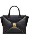 Valentino Roman Stud Tote In Black