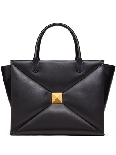 Valentino Garavani Roman Stud Tote In Black