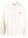 Carhartt Nelson Logo-patch Pullover Hoodie In Neutrals