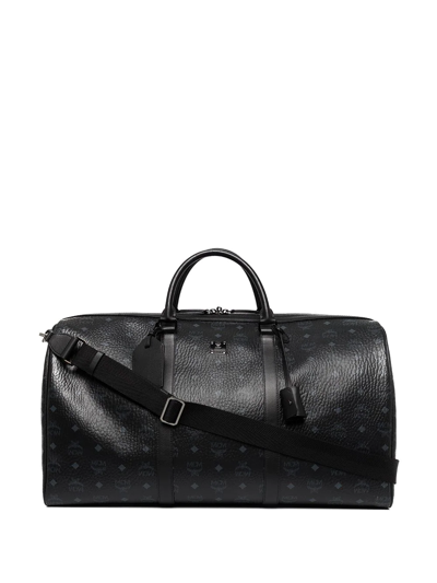 Mcm Extra Large Ottomar Weekender Duffle Bag In Black