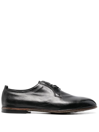 Silvano Sassetti Lace-up Leather Derby Shoes In Black
