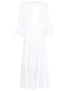 Charo Ruiz Floral-lace Embroidered V-neck Dress In White