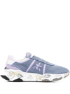 Premiata Buff Embroidered-logo Sneakers In Purple