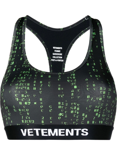 Vetements Logo-underband Cropped Vest In Black