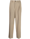 CARUSO PLEAT-DETAIL FOUR-POCKET TAILORED TROUSERS