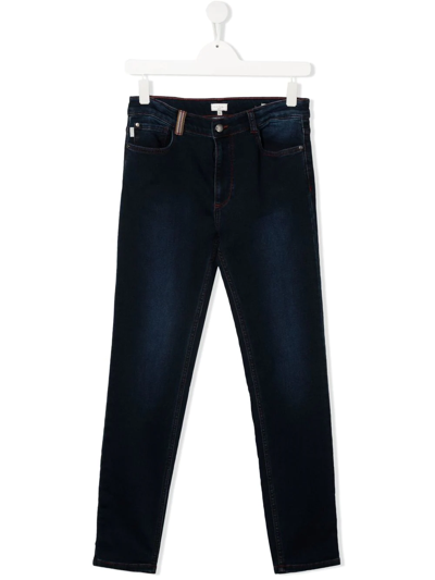 Paul Smith Junior Kids' Slim-cut Denim Jeans In Blue