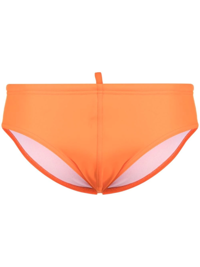 Dsquared2 Logo-print Swim Trunks In Orange