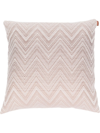 Missoni Zigzag-pattern Wool Cushion In Neutrals
