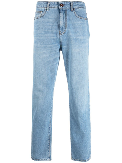 Vision Of Super Patch-detail Slim-cut Jeans In Blue