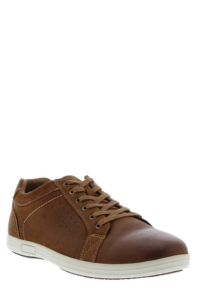 English Laundry David Low Top Suede Trim Sneaker In Cognac