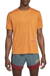 Nike Rise 365 Logo-print Dri-fit And Ripstop T-shirt In Orange