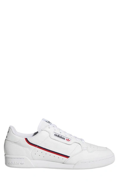Adidas Originals Continental 80 Sneaker In White/ Scarlet/ Navy