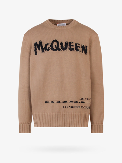 Alexander Mcqueen Sweater In Beige