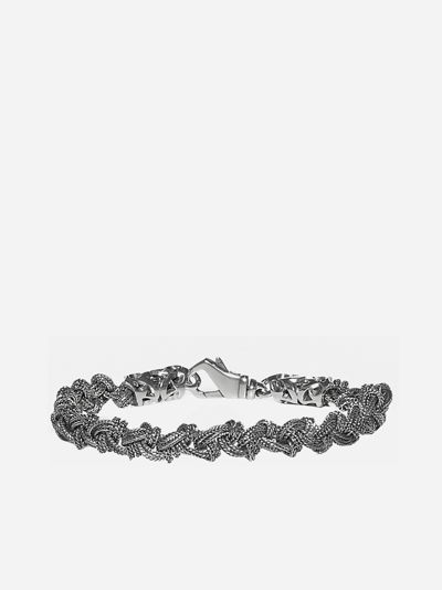 Emanuele Bicocchi Knot Braid Medium Silver Bracelet