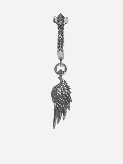 Emanuele Bicocchi Wing-pendant Silver Single Earring