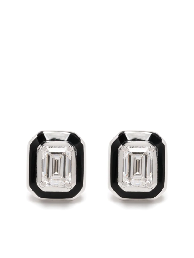 Selim Mouzannar 18kt White Gold Mina Diamond Earrings In Silver