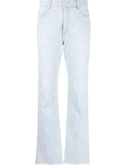 Stella Mccartney Logo-detail Straight-leg Jeans In Blue