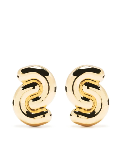 Uncommon Matters Tropos Double-curve Earrings In Gold