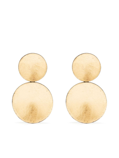 Monies Disc Drop Earrings In Gold