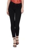 Paige Transcend Verdugo Mid Rise Cropped Skinny Jeans In Black Overdye In Black