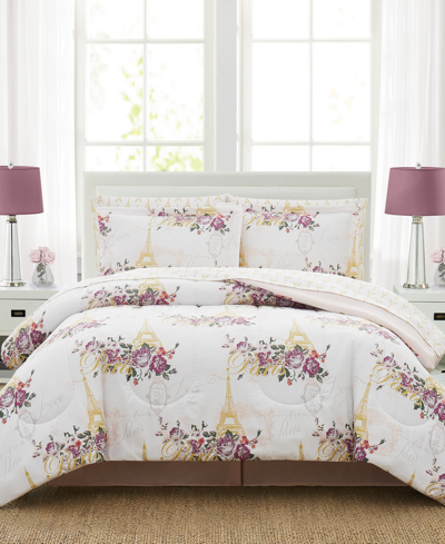 Pem America Fleur De Paris 8-pc. Comforter Sets, Created For Macy's Bedding In White