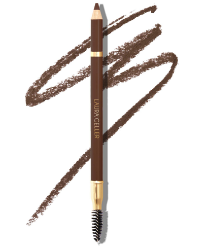 Laura Geller Beauty Bravo Brows Soft Pencil + Brush In Dark Brown