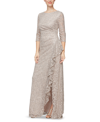 ALEX EVENINGS PETITE SEQUINED LACE GOWN