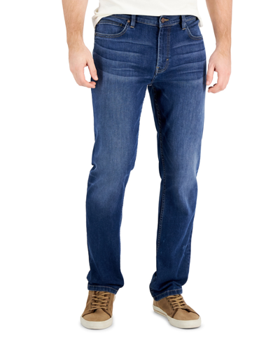 Alfani Men's Jon Medium Wash Straight Fit Stretch Jeans, Created For Macy's In Blue