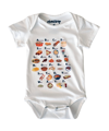 MIXED UP CLOTHING BABY BOYS OR BABY GIRLS FOODS GRAPHIC SHORT SLEEVED BODYSUIT