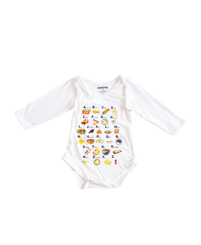 Mixed Up Clothing Baby Boys And Girls Long-sleeve Printed Bodysuit In White