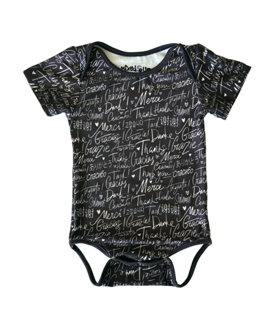 Mixed Up Clothing Baby Boys And Girls Short-sleeve Printed Bodysuit In Black